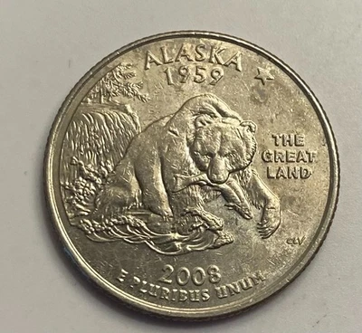 2008 "D" Alaska Quarter**High Grade**Struck Through Errors**(Rare)(Ships FREE) - Image 1 of 2