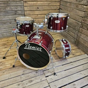 Drum Kit Premier Artist Birch, Transparent Red USED! RKART050625 - Picture 1 of 6
