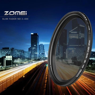 ZOMEI Slim Optical Glass Adjustable ND2-ND400 filter 40.5-82mm GND filter F/ SLR - Image 1 of 4
