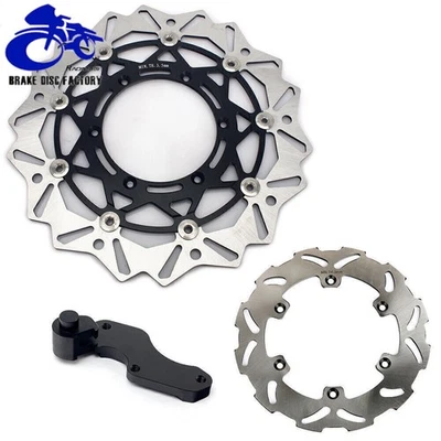 For Suzuki Oversize Brake Disc Rotor + Bracket DRZ400S DRZ400E RM125 RM250 96-99 - Image 1 of 4