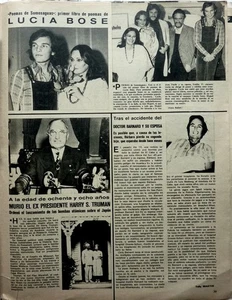 LUCIA and MIGUEL BOSE =  1 PAGE 1973 Spanish CLIPPING / COUPURE DE PRESSE - Imagen 1 de 1