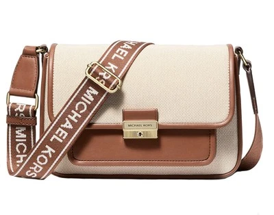 Michael Kors Tasche Umhängetasche Bradshaw MD PKT Messenger Natur Luggage Neu