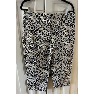 Chicos Caprihose Animal Print Damen Größe 1,5 Leopard schwarz beige Mobwife - Bild 1 von 12