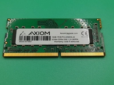 Axiom DDR4 16GB 1Rx8 PC4-25600s-22 Sodimm Ram 36005-0070657 - Image 1 of 4
