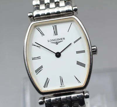 "Exc+5" LONGINES L4.205.4 Grand Classic Roman White Women's Qz Watch From Japan - image 1 of 4