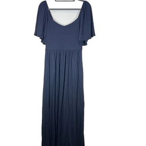 Abito Boden scollo a scoop dettaglio smock floreale romantico midi blu jersey tg 6 regular - Foto 1 di 13