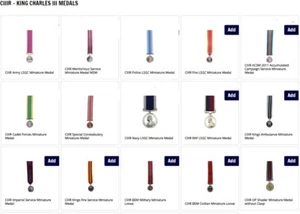 CIIIR - King Charles III Miniature Medals , loose with 6" of ribbons CIIIR - Picture 1 of 23
