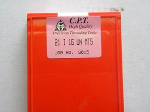 Placas para fresado roscado de C.P.T., 21 I 16 UN MT 5 - Imagen 1 de 2