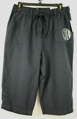 Skimmers Karen Scott debajo de la rodilla cintura cómoda color azul marino varios tamaños Foto 1 de 4