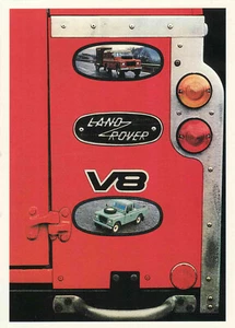Landrover Land Rover Series 111 Stage 1 Red V8 advert Collectable Postcard A - Picture 1 of 1