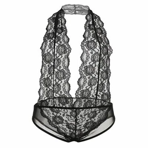 MCT Fine Edel Spitzen Teddy Einteiler Body mit Slip SEXY Babydoll SCHWARZ in S-L - Picture 1 of 9