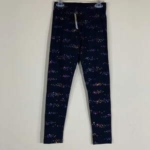 Girls Cat & Jack Black Stretch Pants With Metallic Stars Design - Size Large - Picture 1 of 4