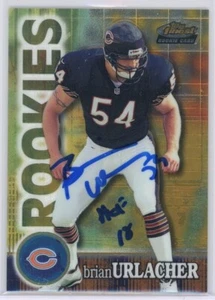 Brian Urlacher Signed Auto 2000 Topps Finest Rookie Rc Card w/HOF 18 #1088/2400 - Picture 1 of 2