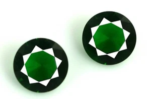 4.40 Ct Round Green Demantoid Garnet Loose Gemstone Pair Natural Certified - Picture 1 of 5