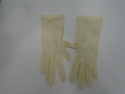 LUVAS DE RENDA FEMININAS VINTAGE FEITAS NO JAPÃO Nylon Pequenas Wpl 7688 Creme  - Imagem 1 de 4