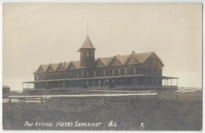 1913 Sakonnet, RI - FOTO REAL Hotel Lyman - Postal vintage de Rhode Island - Imagen 1 de 2