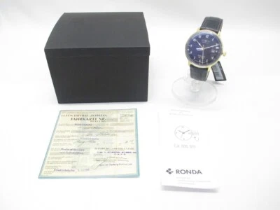 Reloj Pulsera ZEPPELIN 7044-3 Cuarzo Azul Marino Usado Hombre Fecha SS Resistente al Agua Foto 1 de 4