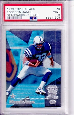  Edgerrin James Rookie 1999 Topps Star Card COLTS PSA Graded 9 - Image 1 of 2