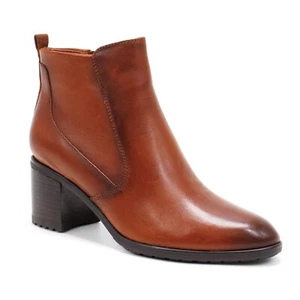 Botas al tobillo para mujer naturalizadoras Laura de cuero con tacón de bloque - Imagen 1 de 19