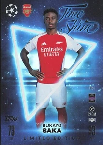 TOPPS MATCH ATTAX 2024-2025 24/25 BUKAYO SAKA TIME TO SHINE - Imagen 1 de 2