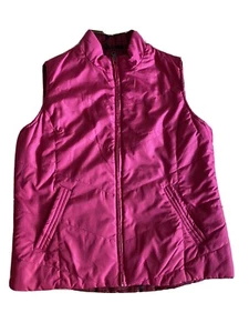 Woman's Studio Works Pink/ Plaid REVERSIBLE Vest Size S - Picture 1 of 4