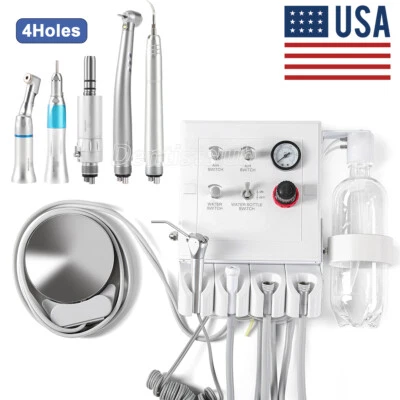 Portable Dental Turbine Unit Weak Suction/High+Low Speed Handpiece+Air Scaler 4H - Image 1 of 4