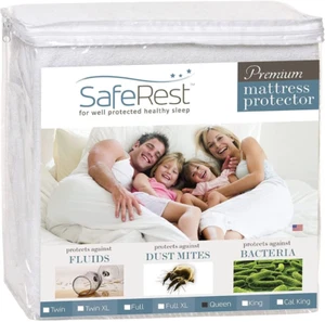 Mattress Protector Cotton Terry Waterproof Matress Bed Cover Fitted Deep Pocket - Picture 1 of 18