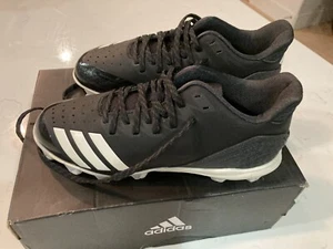 Adidas Icon 4 Md K Boys Shoes Size 5, Color: Black/White - Picture 1 of 4