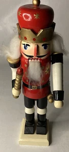 10” Santa’s Workbench Nutcracker #30095 King Red Black Wood Decor Christmas - Picture 1 of 6