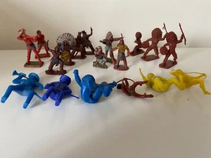 Bundle of 18 Vintage Crescent, Lone Star, Plastic American Indian, Cowboy - Picture 1 of 7
