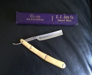 Vintage Wm Elliot & Co. #43 Straight Razor and box made in Germany U.S. Patent - Picture 1 of 5