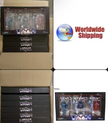 JUEGO DE 3 FIGURAS DE ACCIÓN DISNEY: TRON DELUXE (EXCLUSIVAS VISTAS PREVIAS SDCC 2021) FRESCAS Foto 1 de 4
