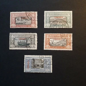 COLONIE ITALIANE CIRENAICA 1924/ ALESSANDRO MANZONI - 5 VALORI USATI - Bild 1 von 2