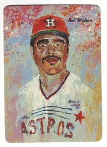 1986 Mother's Cookies Houston Astros Bob Watson #13