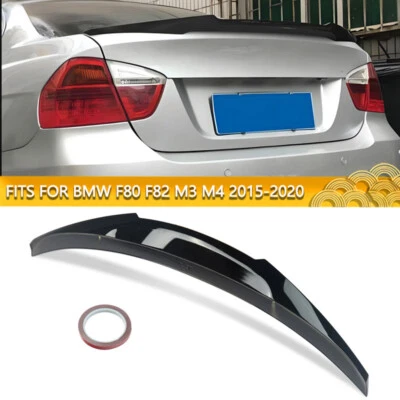 Highkick Trunk Spoiler For BMW E90 320i 328i M3 2005-2011 M4 Style Gloss Black Foto 1 de 4