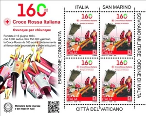 2024 160° anniversario Croce Rossa Italiana - Italia - minifoglio - Picture 1 of 1