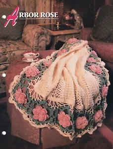 ARBOR ROSE Annie's Crochet Afghan Pattern Leaflet - Picture 1 of 1