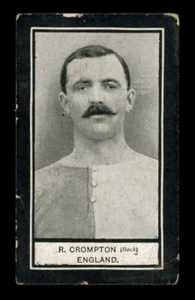 1910 Bob Crompton W.D. & H.O. WILLS INTERNATIONAL FOOTBALLERS FLAG ISSUE * RARE* - Bild 1 von 2