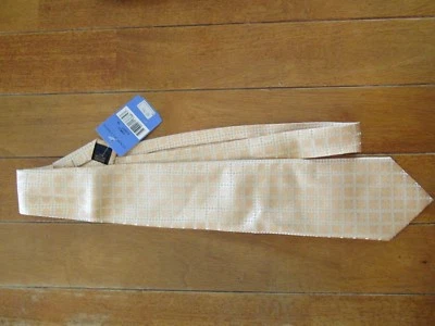 HENRY JACOBSON Handmade 100% Silk Neck Tie Mens Beige/Peach Necktie NWT - Image 1 of 3