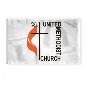 Bandera exterior de nailon 200D religiosa iglesia metodista unida grande de 5x8 pies - Imagen 1 de 1
