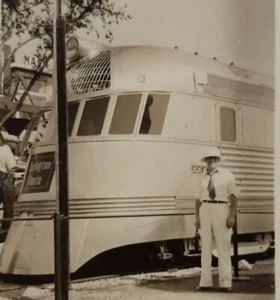 Vintage Eisenbahn Foto Burlington Route Zephyr Stromlinie Lok Zug Original - Bild 1 von 4