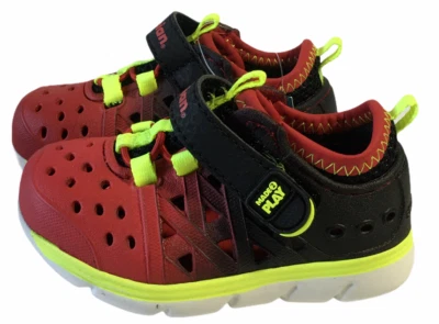 Talla 4 Niño Pequeño Stride Rite Hecho 2 Play Phibian Zapatilla Sandalia Zapato Agua Rojo Foto 1 de 4