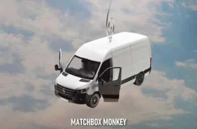 Camión de reparto Mercedes Benz Sprinter adorno de árbol de Navidad caja adorno furgoneta Foto 1 de 4