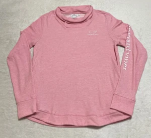 Vineyard Vines Sweatshirt Women's Medium Pink Long Sleeve Turtleneck Pullover - Picture 1 of 12
