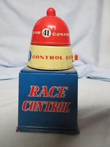 VINTAGE RACE CONTROL CAR TOWER TIN LITHO #41 BATTERY OPERATED MADE IN JAPAN - Picture 1 of 7