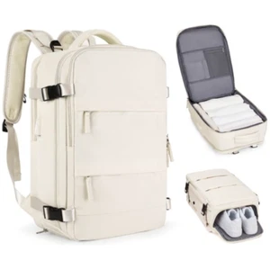 USB rechargeable large capacity carry-on bag, double zipper leisure backpack - Picture 1 of 22