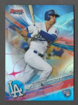 CODY BELLINGER 2017 Bowman's Best REFRACTOR RC #65 Rookie Card Logo Dodgers - Image 1 of 2