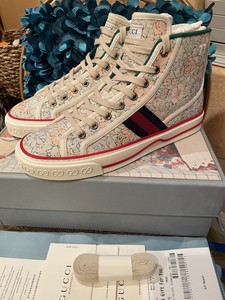 gucci floral high top sneakers