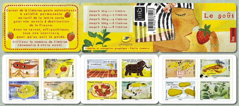 france 2017 booklet taste chocolat thea coffee goût gusto Geschmack 12v mnh ** - Image 1 of 1