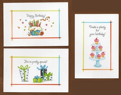 Set of 3 Current Inc. Birthday Greeting Cards/Notecards - Image 1 of 4